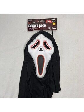 Fun World E.L Ghost Face Scream Light-Up Halloween Mask NWT (Old Stock)